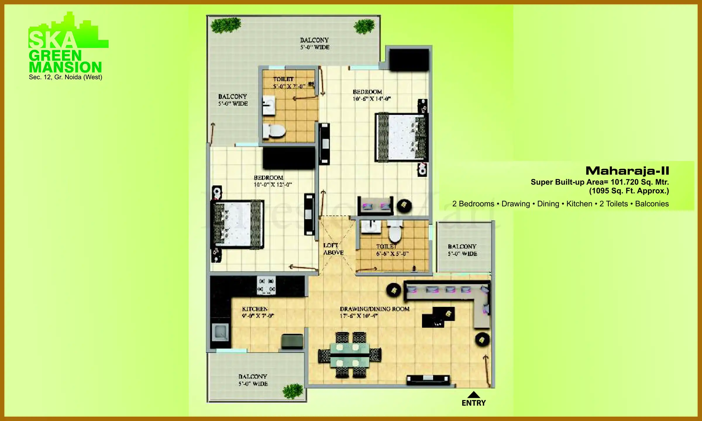 1095 Sqft