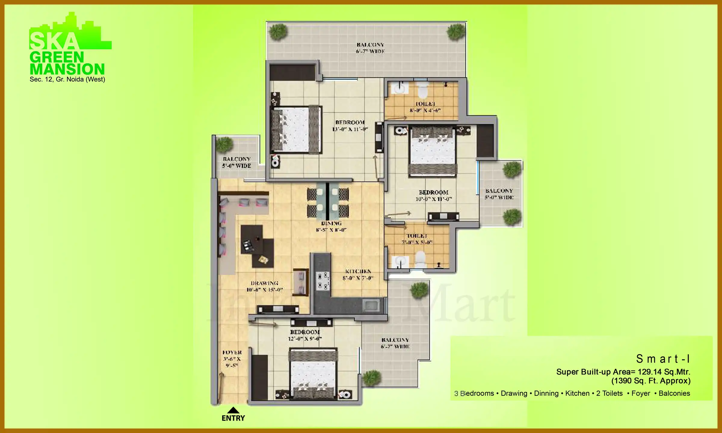 1390 Sqft