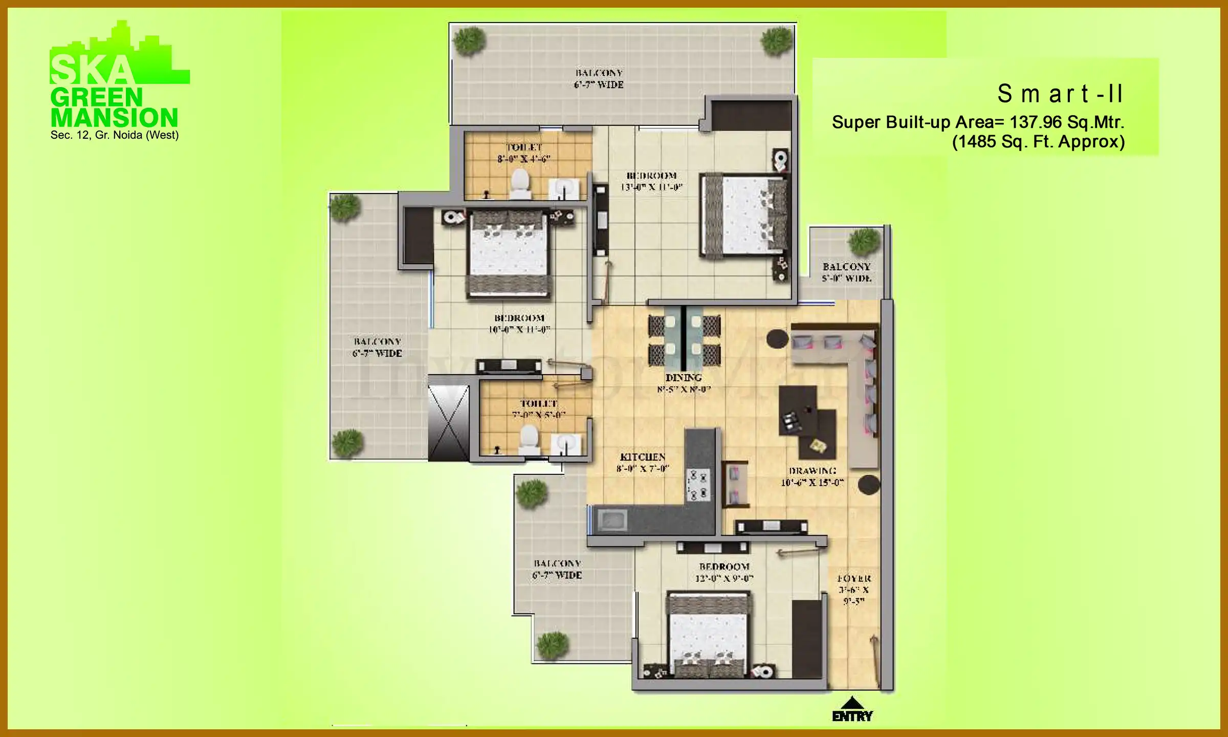 1485 Sqft