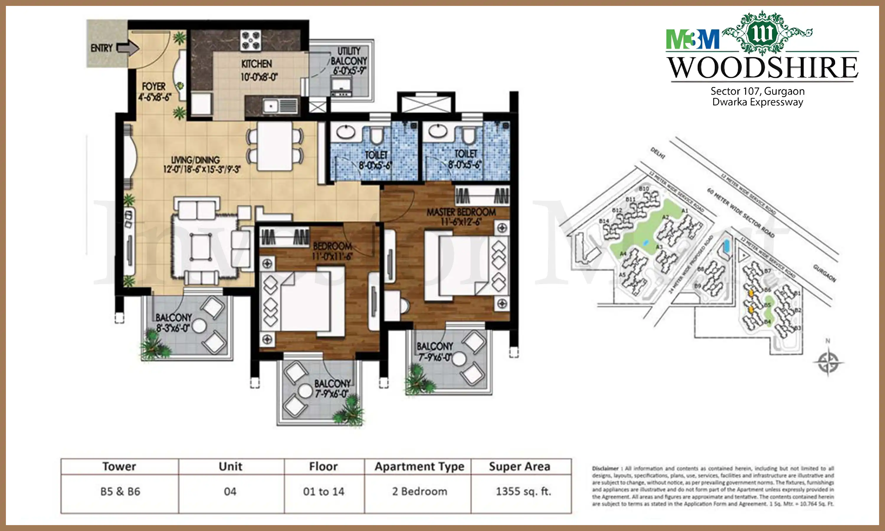 1355 Sqft