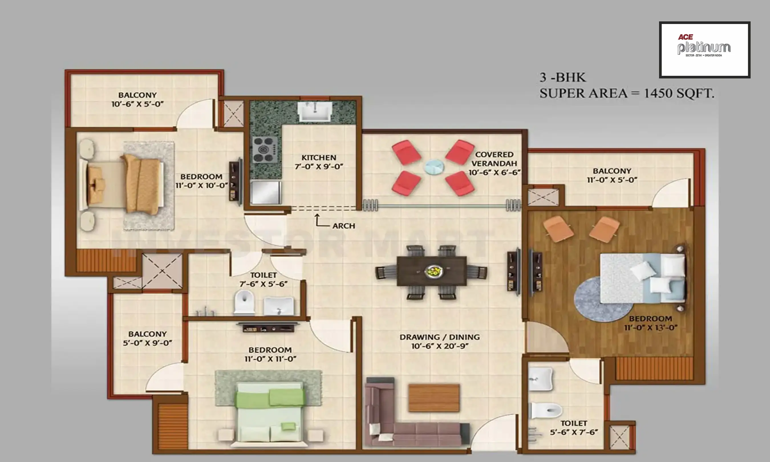 1450 Sqft