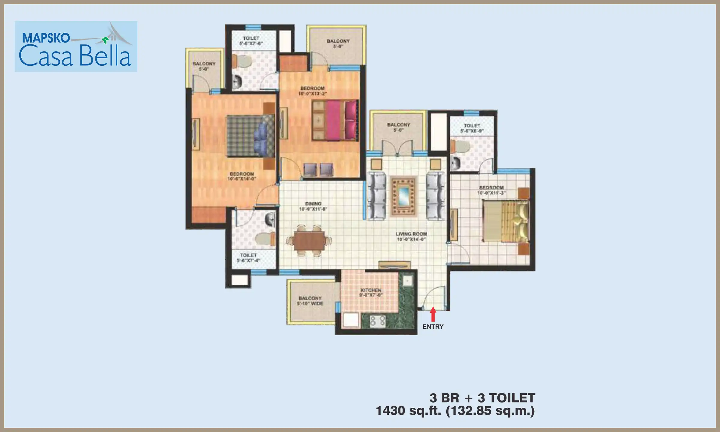 1430 Sqft