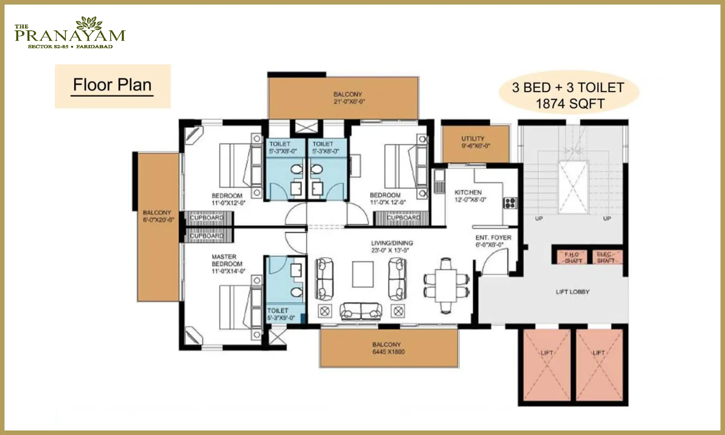 1874 Sqft
