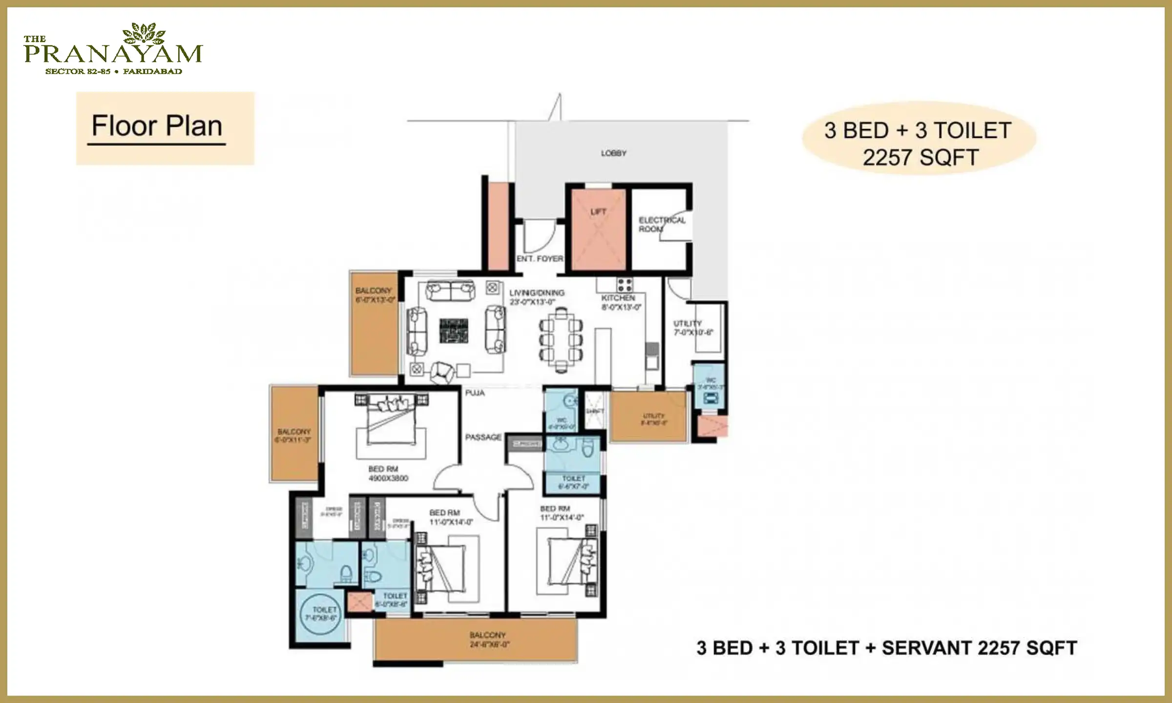 2257 Sqft