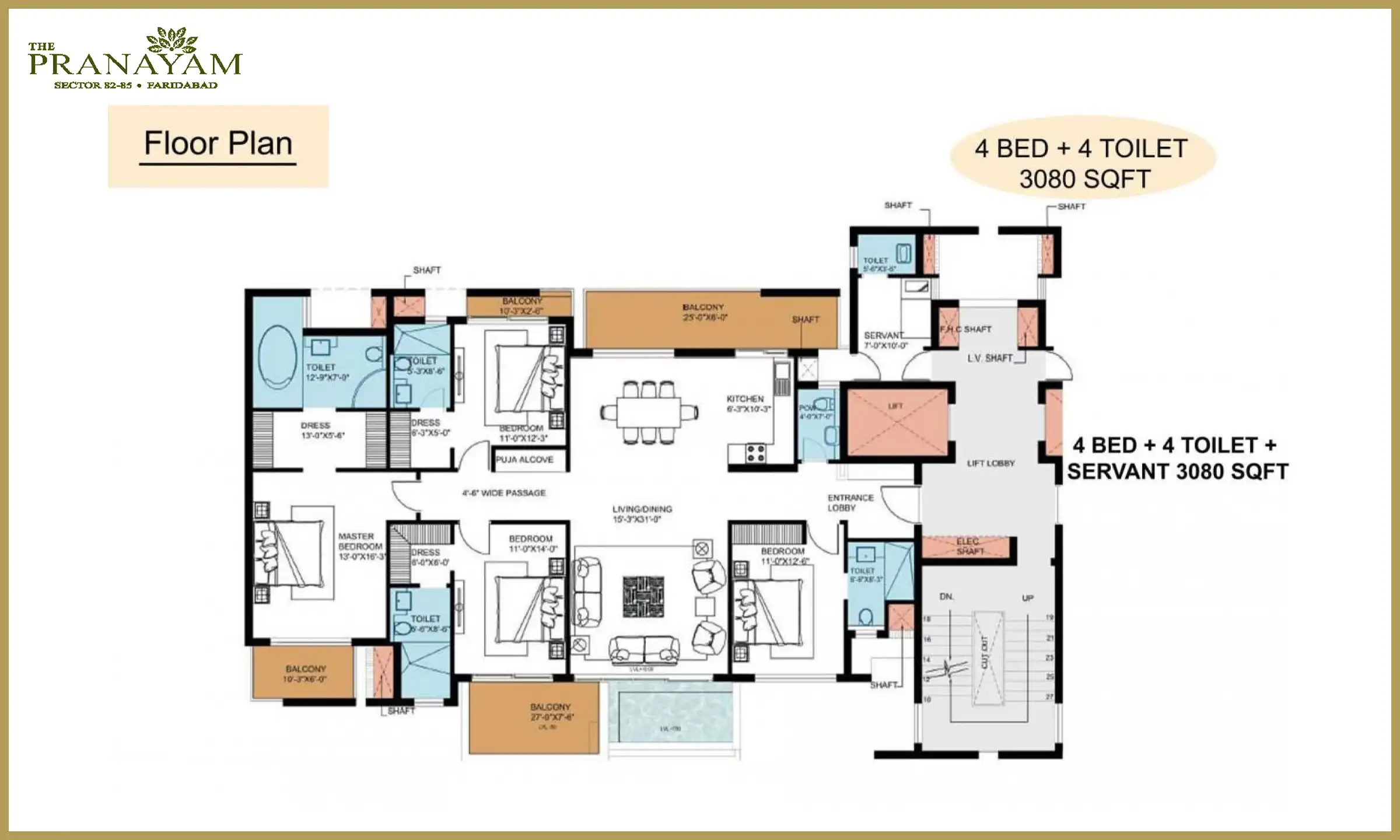 3080 Sqft
